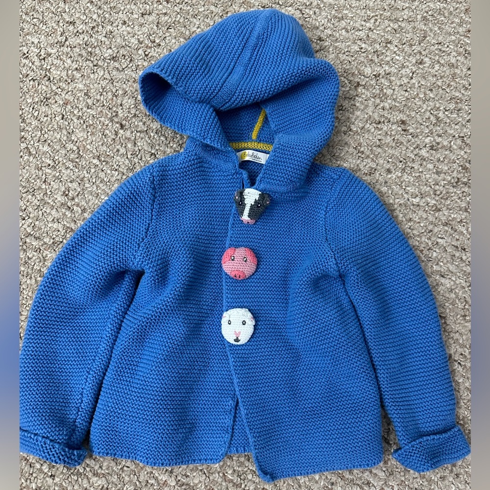EUC Baby Boden knit animal sweater 3-4T